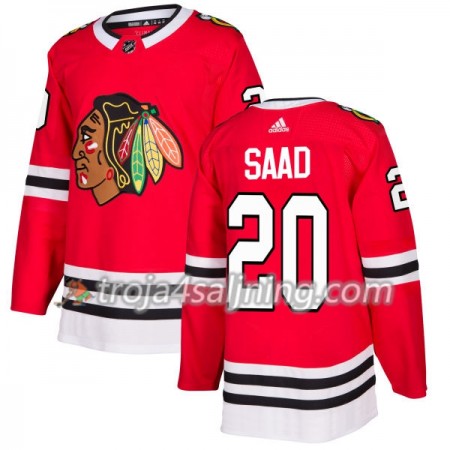 Chicago Blackhawks tröja Brandon Saad 20 Röd 2017-2018 Adidas Authentic - NHL Tröjor Herr